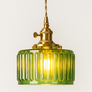Vintage Glass Kitchen Pendant Lamp – Adjustable Height Modern Nordic Lighting for Kitchen Island and Dining Areas 0